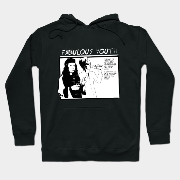 fabulous youth - black version Hoodie by Naive Rider